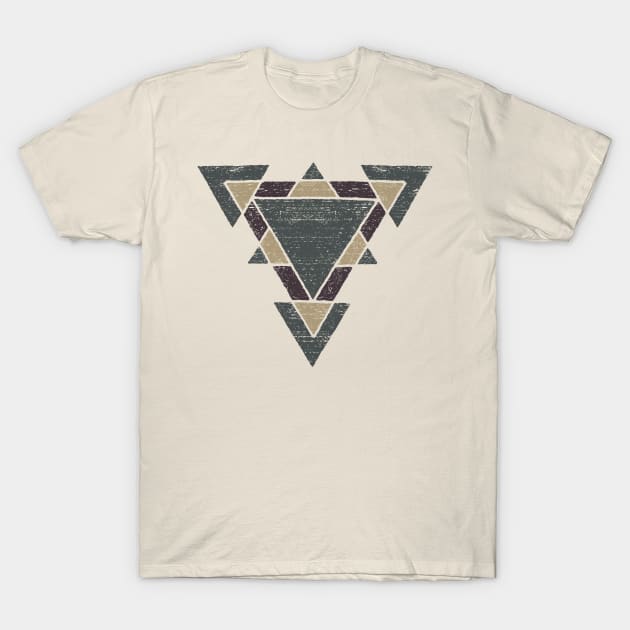 Western Tribal Geometry with Earth Tones T-Shirt by ddtk